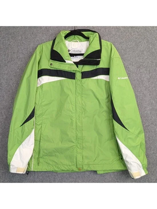 Vintage Columbia Womens Green Interchange Jacket XL Winter Ski Coat - Picture 1 of 6